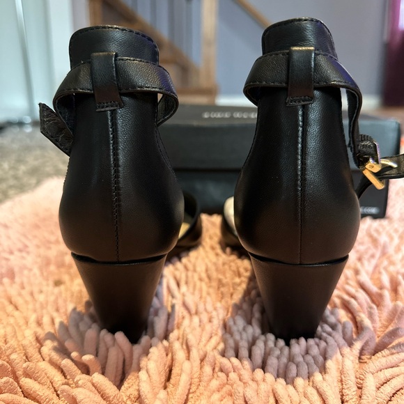 KENNETH COLE Black wedge heal strapped leather dress shoe - Picture 10 of 10